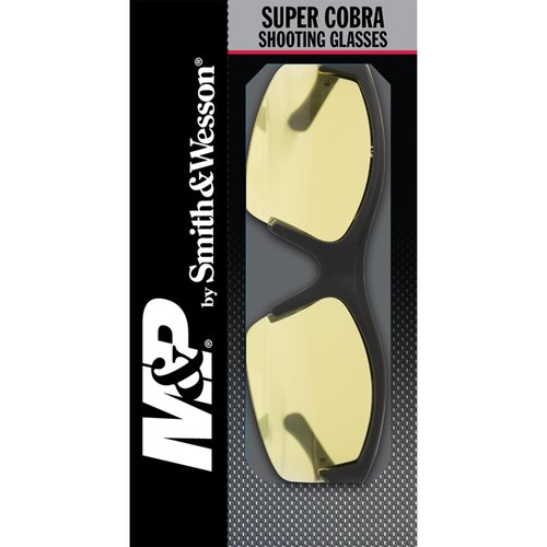 Smith & Wesson M&P Super Cobra Frame Shooting Glasses with No-Slip Rubber, Impact Resistance and Anti-Fog Lenses for Shooting, Working and Everyday Use