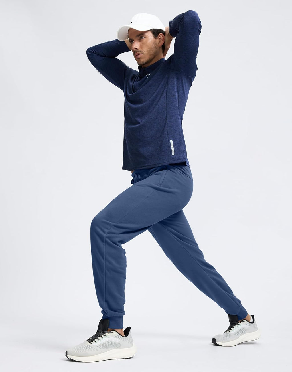 Skiennix Men's Cotton Fleece Joggers - Warm Athletic Sweatpants with Zipper Pockets | Winter Lounge Wear