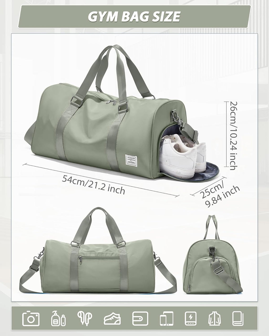 Skiennix Women's Gym Bag - Stylish Travel Duffel Tote for Weekend Getaways | Versatile & Spacious