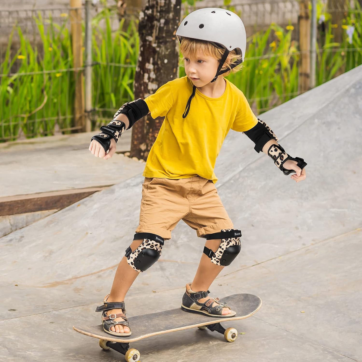 Skiennix Protective Gear Set - Knee Pads, Elbow Pads & Wrist Guards for Kids & Adults | Large Size