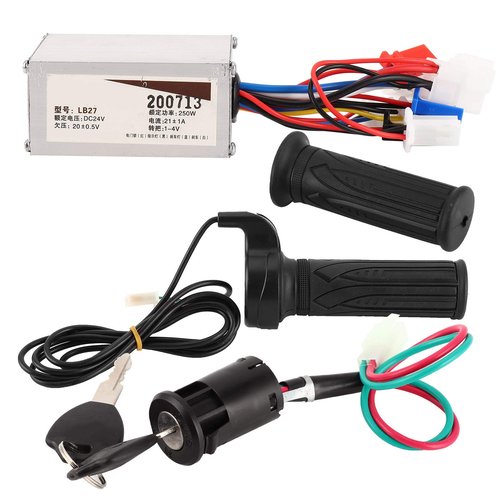 VBESTLIFE Electric Scooter Speed Controller Kit, 24V 250W Controller with Throttle Grip Lock Combo Set for E Scootor
