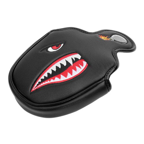 SHABIER New Flying Tiger Warshark Golf Headcover for Golf Club (Black, Mallet Headcover)