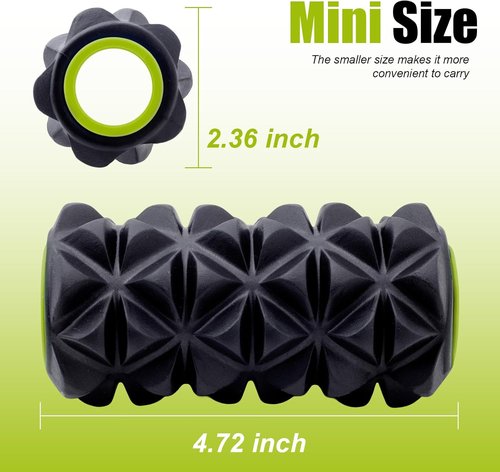 Back Roller Wheel - 5 Pack Yoga Foam Rollers for Deep Tissue Massage & Pain Relief | Green