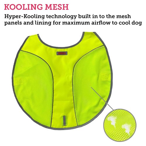 KONG Sport Hiker High Visibility Dog Safety Vest, Reflective Jacket Apparel for Low Light Conditions Outdoors, Walking, and Running, Small Medium and Large Dogs (X-Small), Neon Green