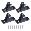 MX Boat Flat Mount Bimini Top Deck Hinge Mount Marine-Grade Nylon 4PCS - Deck Hinge-4PCS-BK