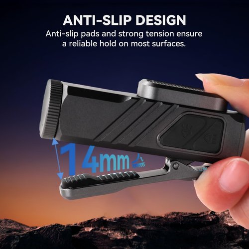 sofirn ST10 EDC Clip-ON Flashlight Rechargeable with 660nm Deep Red Light, 1000 Lumens Bright IPX6 Multi-Mode Magnetic Small Pocket Light for Signaling, Cycling, Camping