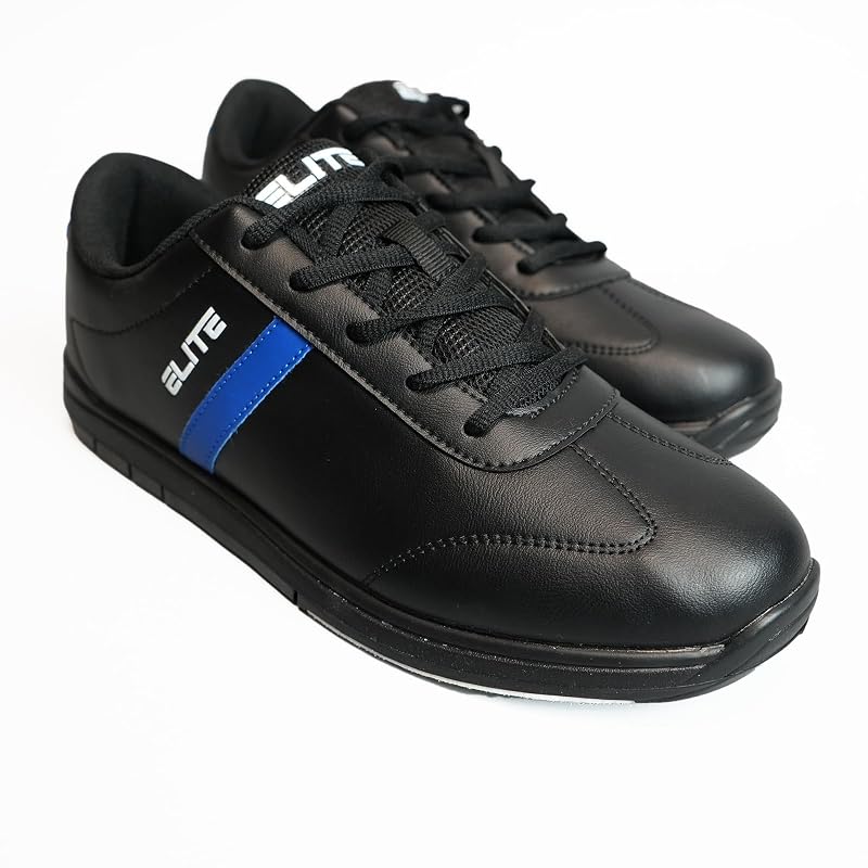 Elite Men's Basic Bowling Shoes with Universal Sliding Soles - Black/Royal 11