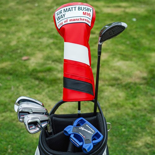 Tiki Totem Golf Club Covers Driver Head Covers for Golf Clubs, Big Teeth Hawaiian 460cc Wood Golf Head Covers, Driver Headcover Funny (Old Trafford Street Sign)