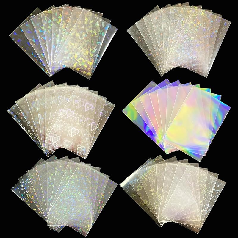 2.4x3.5in 300 Pcs Kpop Photocard Sleeves Laser Holographic Card Protectors