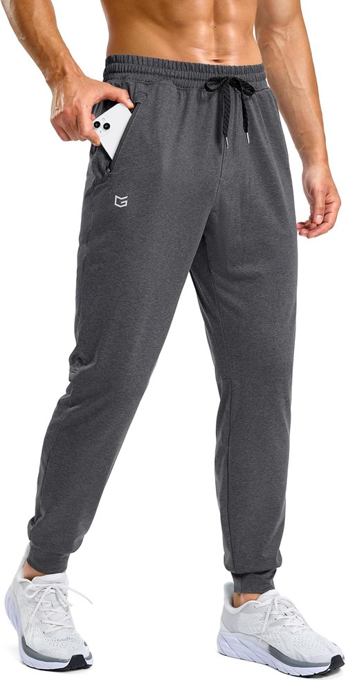 G Gradual Men's Joggers - Stretch Tapered Sweatpants with Zipper Pockets | Quick-Dry Athletic Gym Pants