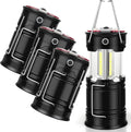 Skiennix LED Lanterns - 4 Pack Camping Lights for Emergencies | Rechargeable & Battery Operated