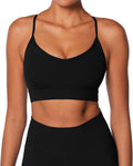 Sunzel Sports Bra - Criss-Cross Open Back Adjustable Strappy Design | Padded Yoga Bra for Women