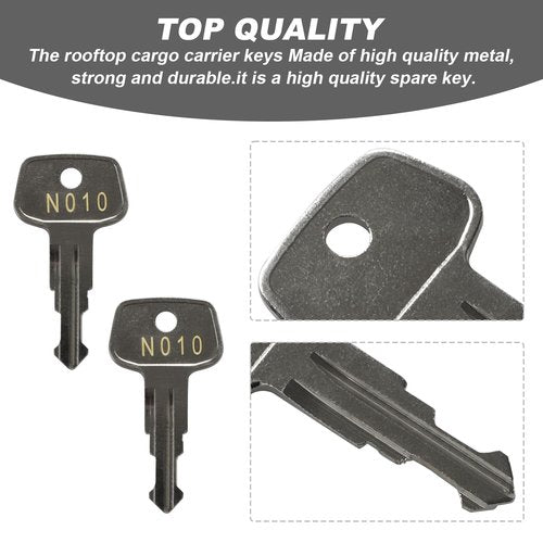 N010 Thule Replacement Keys,Thule Series Frame Key,Replacement Keys for Thule Ski, Roof,Cargo Box, Carrier Racks and Crossbars[Code N010 or N010R-010R]