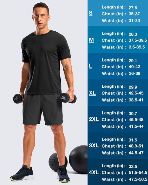 G Gradual Men's Workout Shirts Quick Dry Athletic Running T-Shirts Lightweight Moisture Wicking Short Sleeve Sports Gym Tops(Black,L)