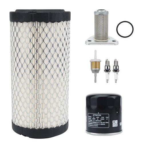 RARAYC Golf Cart Tune Up Kit Compatible with EZGO ST350 Workhorse 1996-Up, TXT 2005-2009, RXV 2008-Up OEM# 72084G01, 26591G01, 28463G01 Includes Fuel/Oil/Air Filters, Spark Plugs & O-Ring