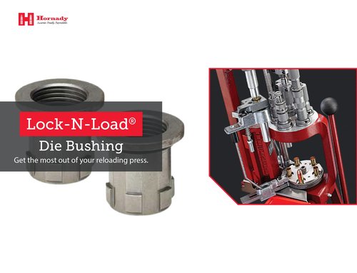 Hornady Lock-N-Load Die Bushings, 10 Pack – Change Dies Quickly with a Simple Twist – Compatible with All Hornady Reloading Presses - Item No. 044096