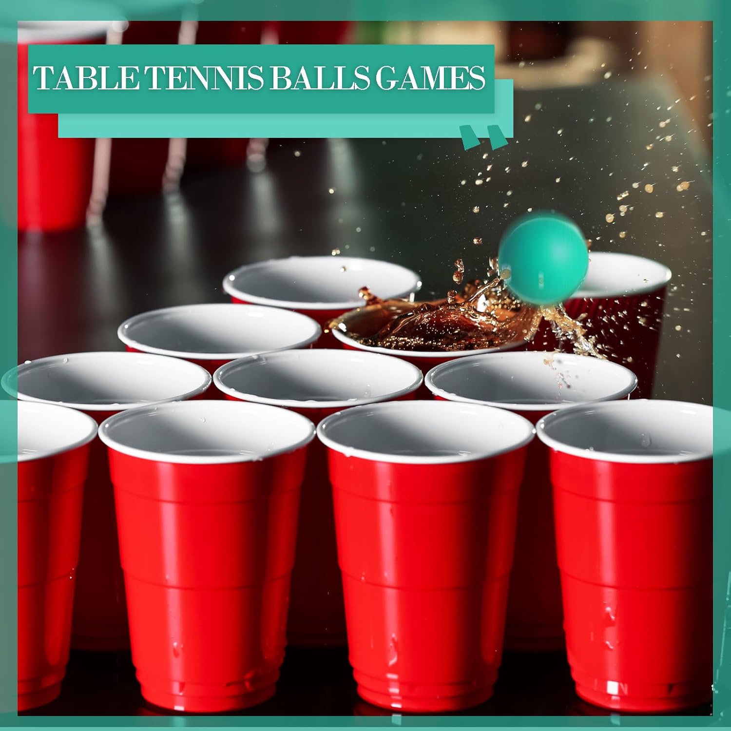 Regine Switzerland Table Tennis Balls - 28 Pcs 40mm Colorful Plastic Balls for Party & Game Fun