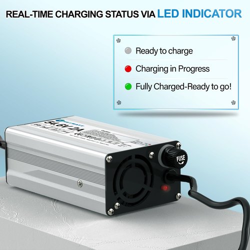 Hexwatt 54.6V 2A Charger for 48V Lithium-ion Battery ebike Electric Bike Electric Scooter Hoverboard Battery Charger Replacement with 6 Connectors