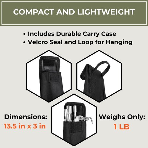 Tactiko Survival 33" Camping Tripod for Cooking - Stainless Steel Folding Stand, Adjustable Chain – Compact, Lightweight Outdoor Gear for Hanging Kettles, Pots & Percolators
