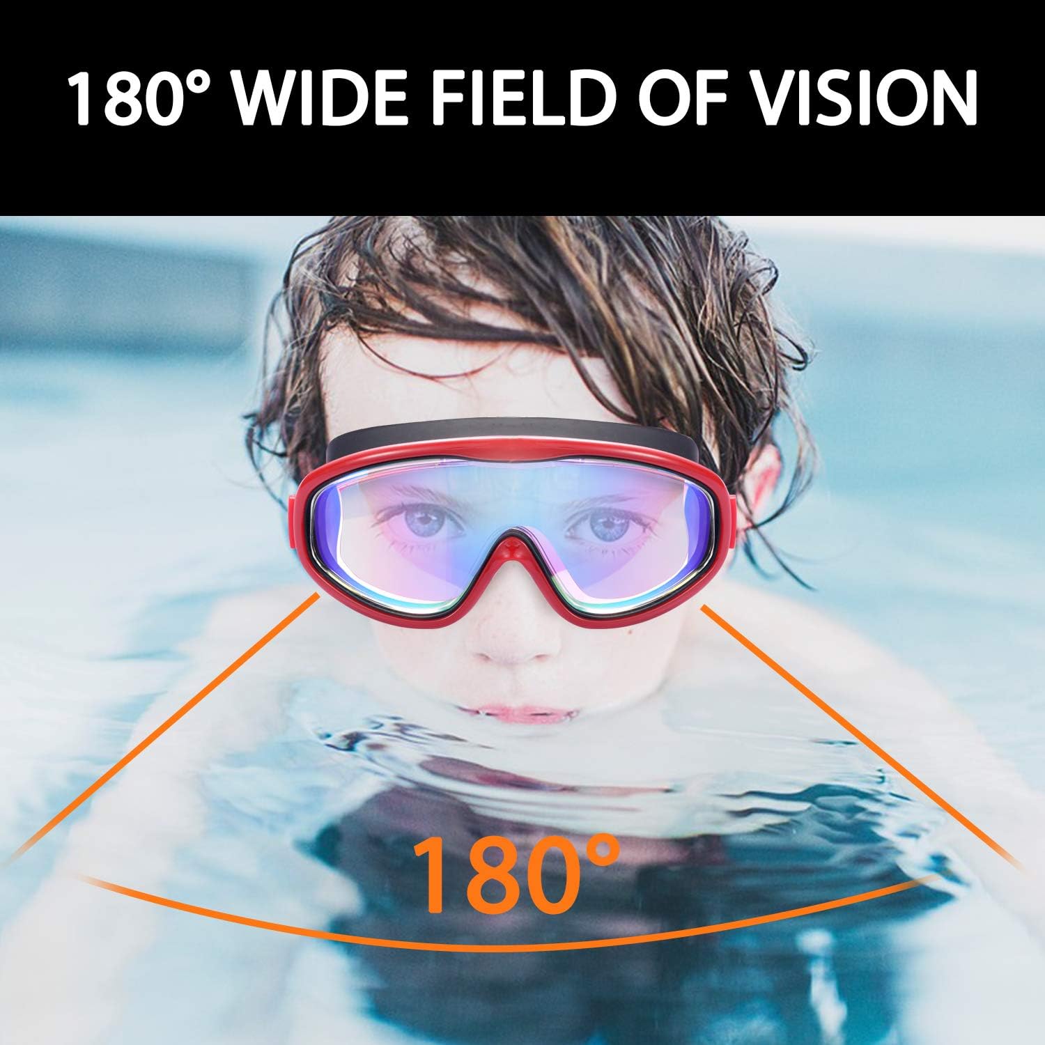 Skiennix Kids Swim Goggles - Comfortable Swimming Glasses for Ages 3 to 15 | 2-Pack Set