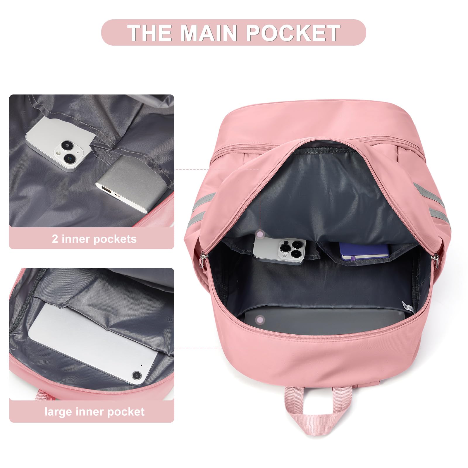 coofay Gym Backpack For Women Waterproof Sports Backpack With Shoe Compartment Lightweight Travel Backpacks Small Gym Bag Dance Volleyball Backpacks
