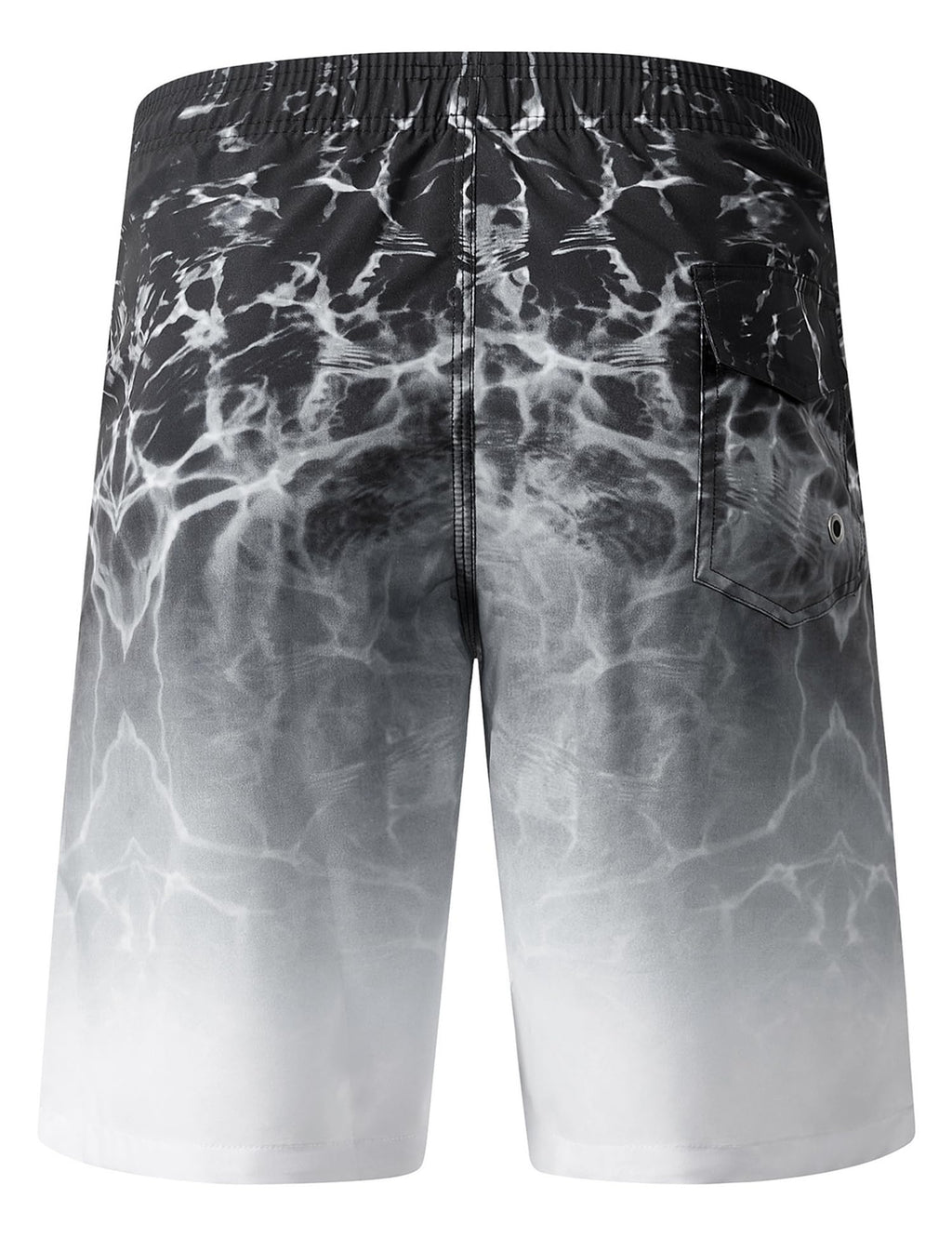 ELETOP Men's Swim Trunks Quick Dry Bathing Suit Swimming Board Shorts Mesh Lining Beach Swimwear Ripple Grey XL