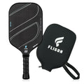 Pickleball Racquet T700 Raw Carbon Fiber Surface (CFS) Thermoformed Pickleball Paddles for high grit and Spin, USAPA approved16mm PP Honeycomb core with Pickleball Racket Cover (Thermoplastic Black)