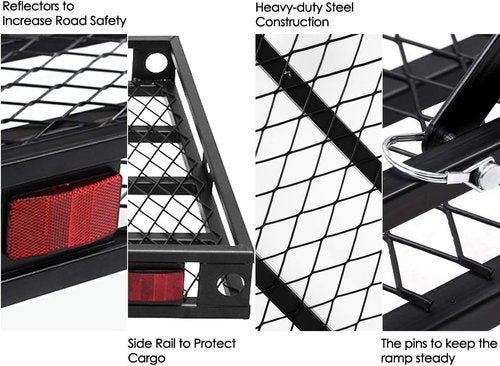 IRONMAX Hitch Cargo Carrier - Heavy Duty Folding Mobility Scooter & Wheelchair Carrier | 500LBS Capacity