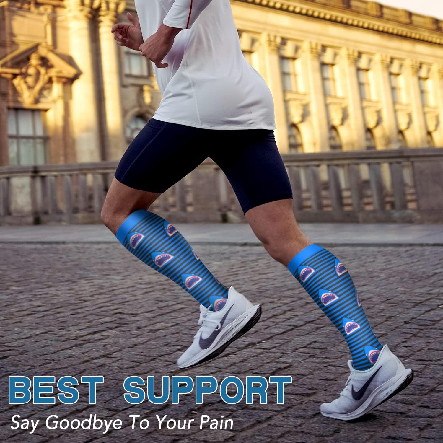 SunFeeling Compression Socks - 6 Pairs for Men & Women | Enhanced Circulation Support for Athletes