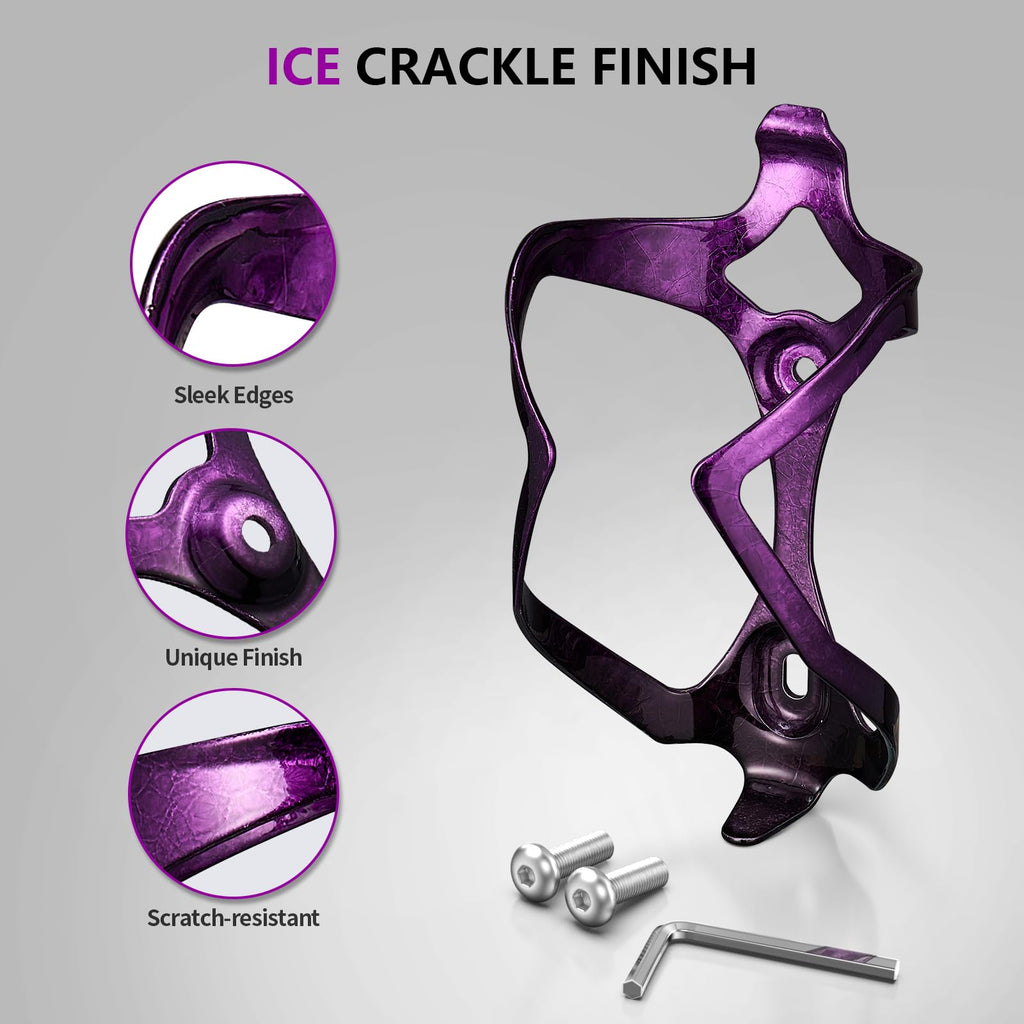 Corki Bike Water Bottle Holder, Bicycle Water Bottle Cage 1 Pack Purple