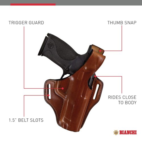 Bianchi Model 56 Serpent Belt Slide Holster, Left Hand - COLT 1911, Tan (1093899)