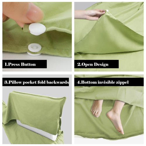 BREENHILL Double Sleeping Bag Liner，Camping Sheets & Travel Sheet, Hostels & Traveling Adult Sleep Sack for Backpacking, Hotels Lightweight Single & Double Camping Sleeping Bag Liners Green
