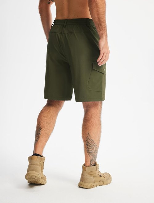 Libin Men's Hiking Cargo Shorts - Lightweight Quick-Dry Design with Zipper Pockets | 9" Casual Style