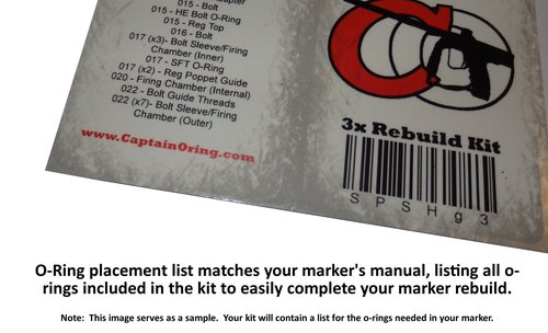 Dye DM8 / DM9 / DM10 / DM11 - Color Coded 3X Oring Rebuild Kit