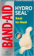BAND-AID Brand Hydro Seal Waterproof Bandages - Hydrocolloid Gel Patches for Faster Healing | 10 Count
