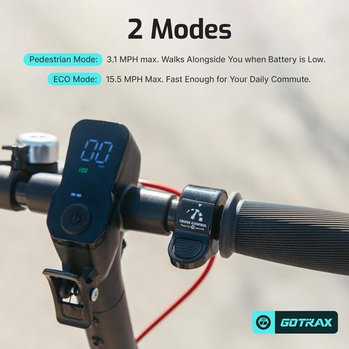 Gotrax Electric Scooter - 12 Mile Range, 15.5 MPH, 250W Motor, Foldable Design, 220lbs Capacity