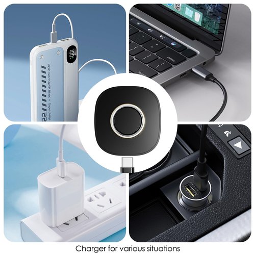 WONJOY Charger Compatible with Oura Ring 4, Fast Charging Dock with USB-C Cable for Oura Gen 4 Smart Ring (Black, Size 11)