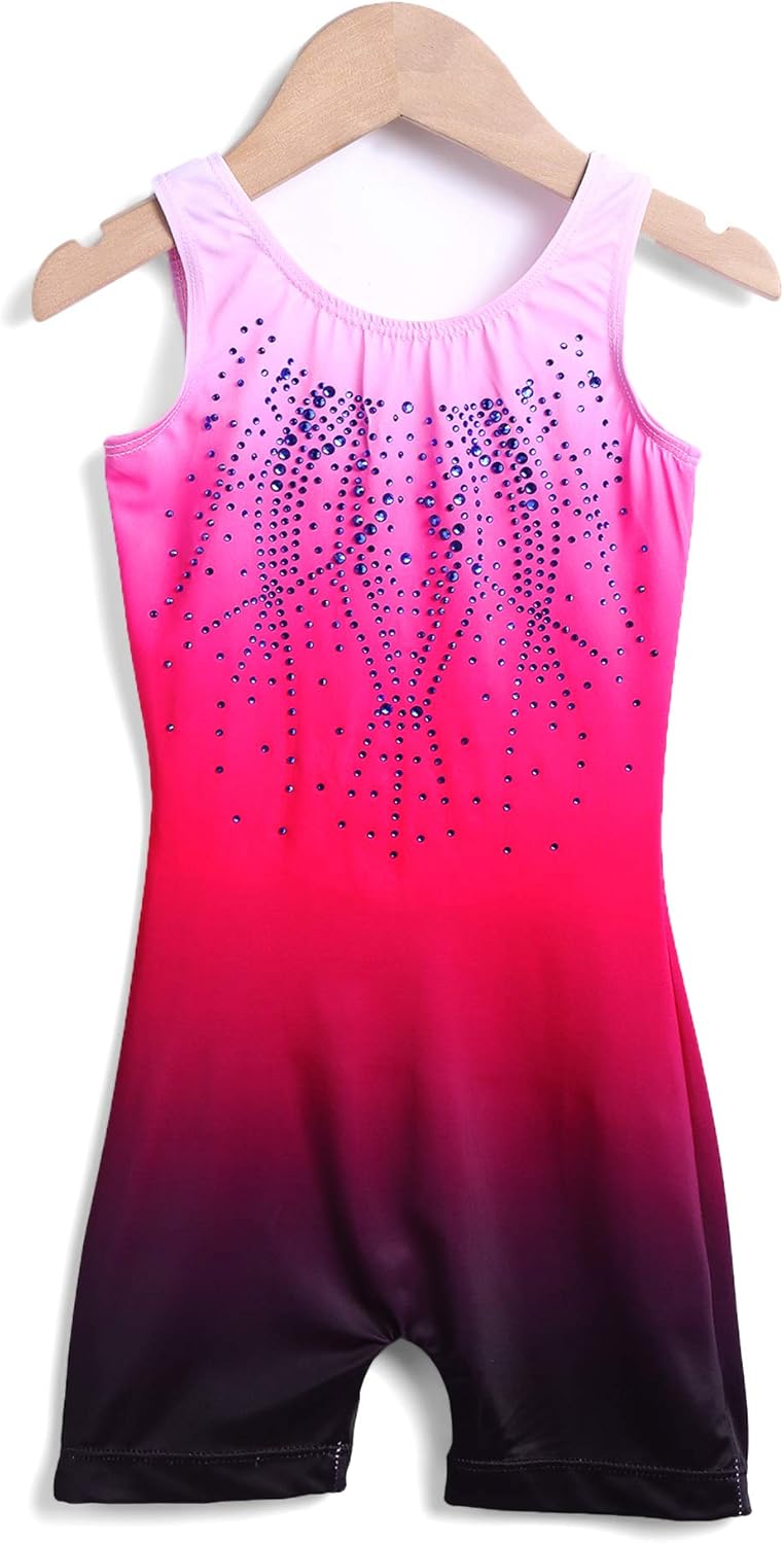 Zaclotre Girls' Gymnastic Leotard - Sparkly Shiny Diamond Design | One-Piece Ballet Outfit