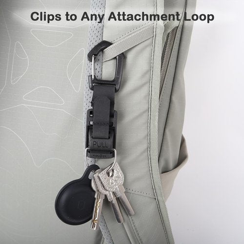 Gwild Concepts Key Chain Holder w/Airtag Case, Quick Release, Magnetic Keychain, for Car Belt Backpack, Detachable Keys Ring Clip