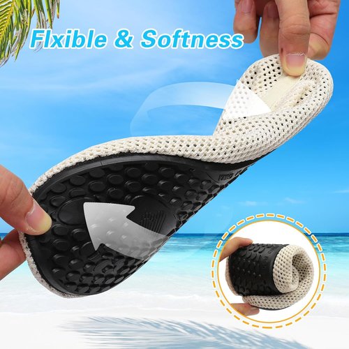 LeIsfIt Water Shoes for Women Men Swim Beach Barefoot Shoes Quick Dry Aqua Socks for Pool Diving Boating River Yoga Lake Surf