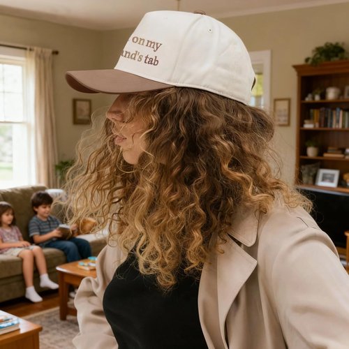 Put It On My Husband's Tab Funny Trucker Hats Women Vintage Adjustable Baseball Cap Embroidery Fashion Trucker Hat