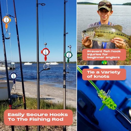 HOOK-EZE Fly Fishing Knot Tying Tool - Quick & Easy Fishing Line to Hook Accessory | Perfect Fishing Gift for Men