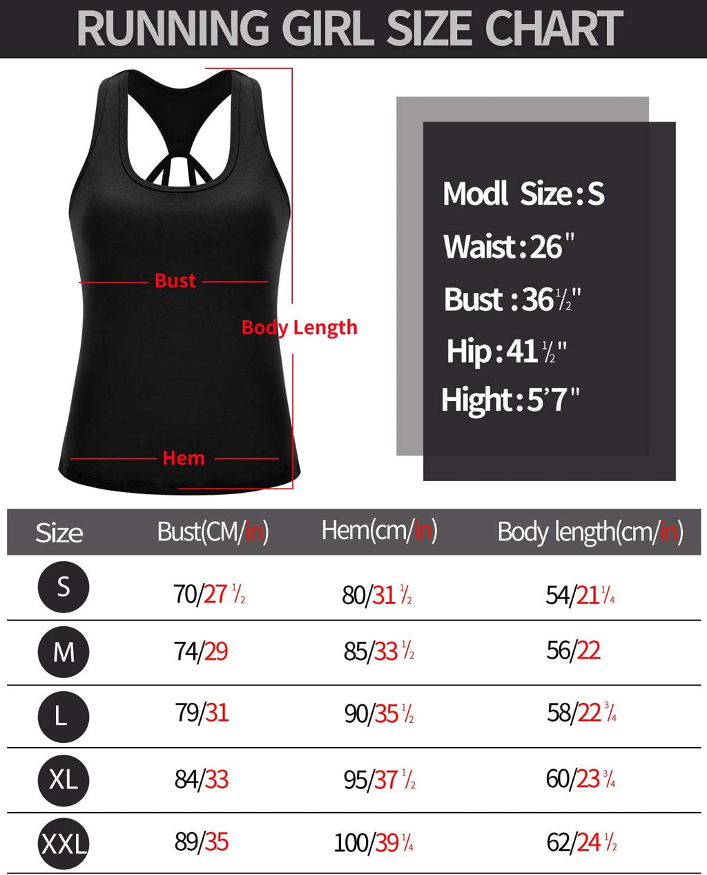 Running Girl Workout Tank Tops - Built-In Bra for Women | Strappy Back Athletic Yoga Shirt