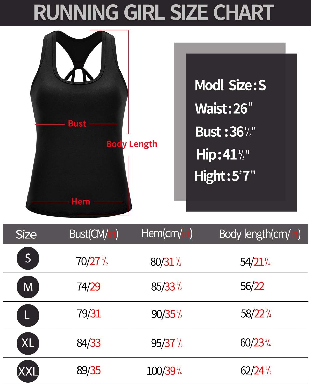 Running Girl Workout Tank Tops - Built-In Bra for Women | Strappy Back Athletic Yoga Shirt