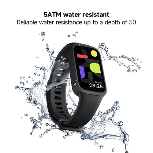 XIAOMI Smart Band 9 Active Global Version, 1.47'' 60Hz Display, 18-Day Battery, 5ATM Waterproof Fitness Tracker with All-Day Health Monitor, 50 Sports Modes (Black)