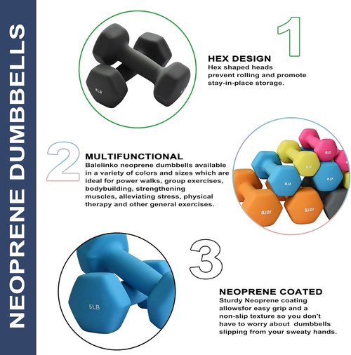 Balelinko Home Gym Equipment - Versatile Strength Training & Pilates Weights Set for All Ages
