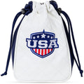 CRAFTSMAN GOLF USA Shield Leather Golf Valuables Pouch Bag Drawstring Closure Diamond Pattern