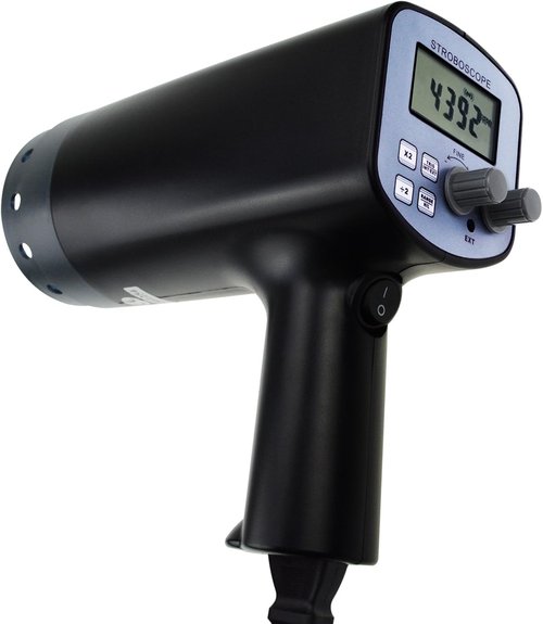 Accurate Digital Handheld Stroboscope - Wide Measurement Range 50-12,000 FPM for Equipment Maintenance