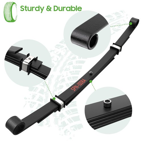 10L0L Golf Cart Heavy Duty Rear 4-Leaf Spring Kit with Bushings & Sleeves for Club Car DS Golf Cart Accessories