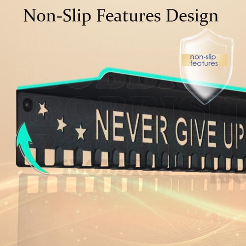 iBobbish Metal Medal Hanger - Heavy-Duty Trophy Display with 20 Hooks | Wall Mount for Gymnastics, Race, Soccer, Swim